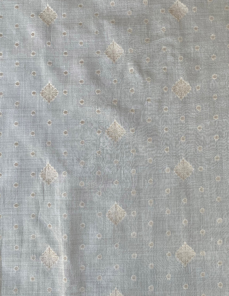 Beige Weaved Maheshwari Fabric
