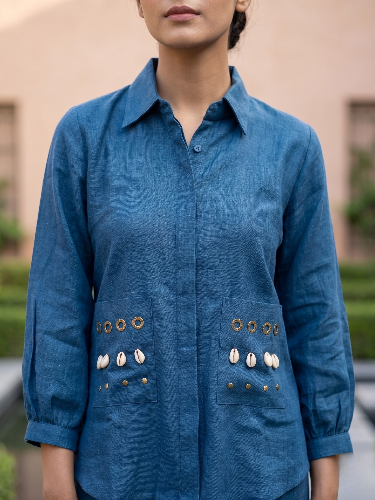 Blue Linen Co-ord Set