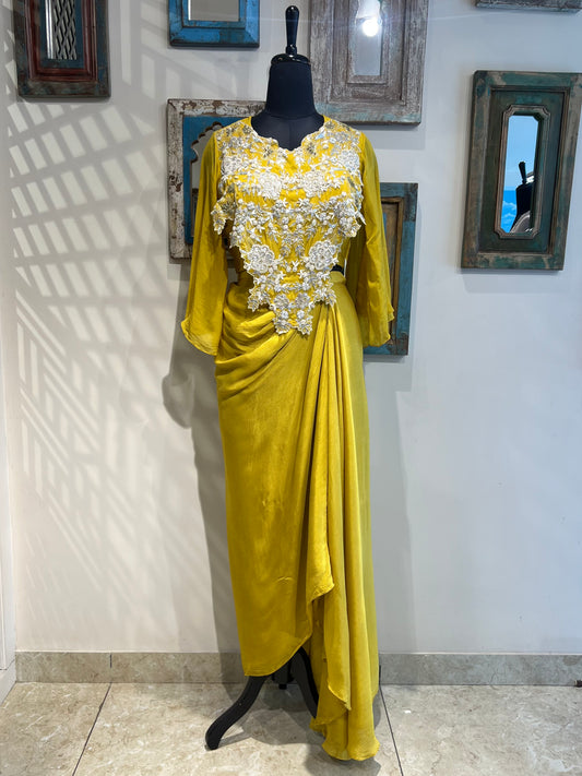Lemon Hand Work Indo Western