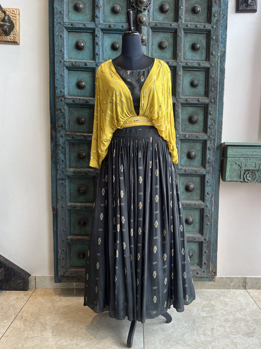 Grey Designer Skirt Set