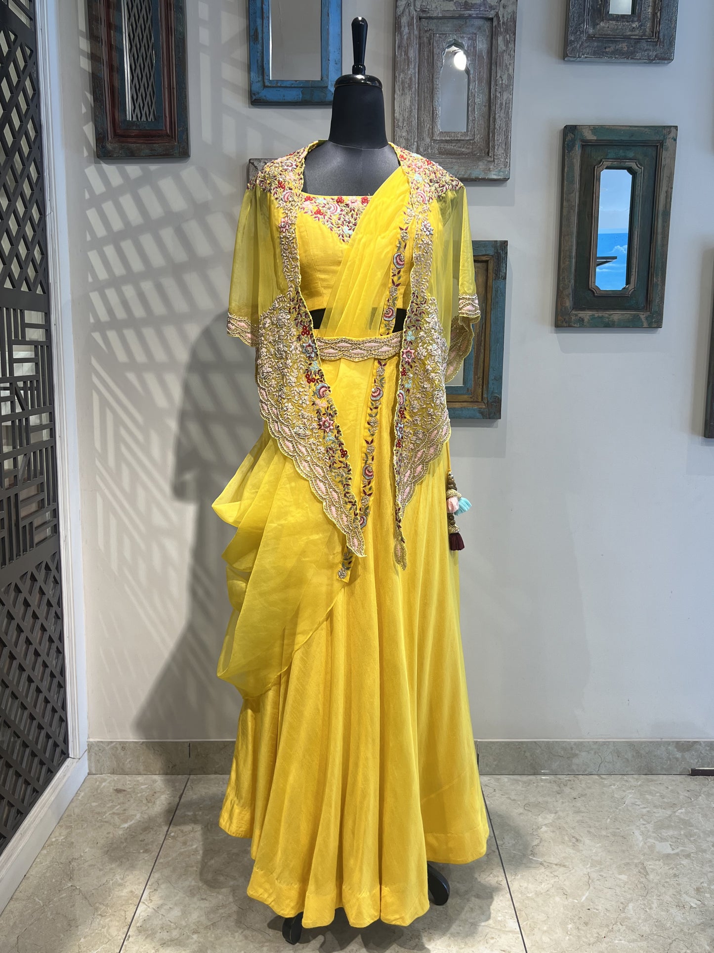 Yellow Hand Work Cape Lehanga