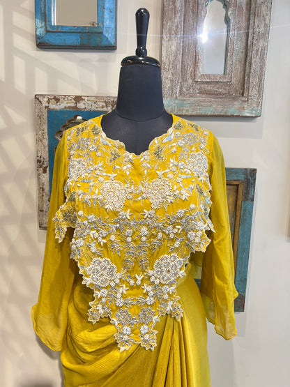 Lemon Hand Work Indo Western