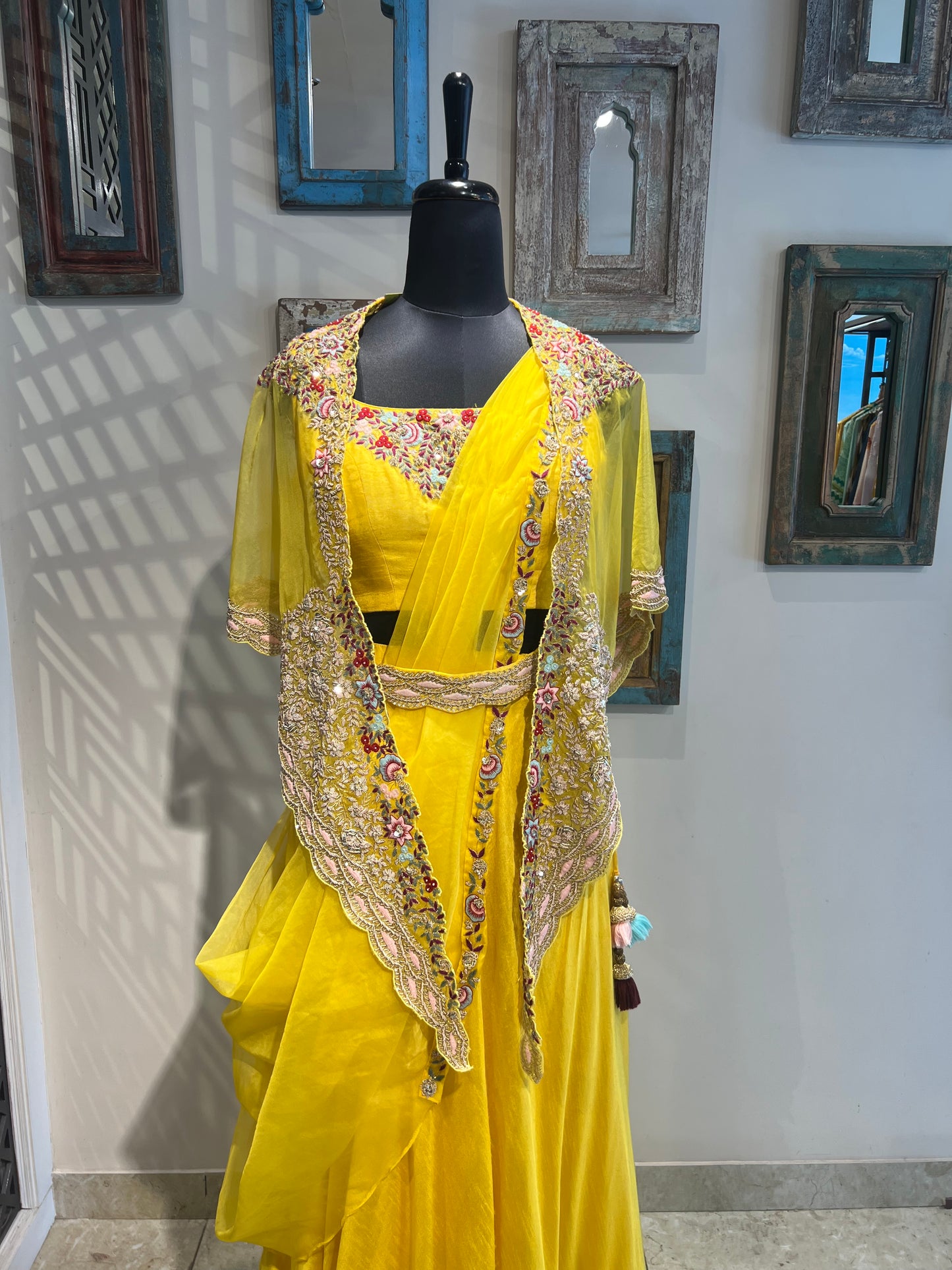 Yellow Hand Work Cape Lehanga
