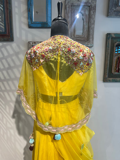 Yellow Hand Work Cape Lehanga