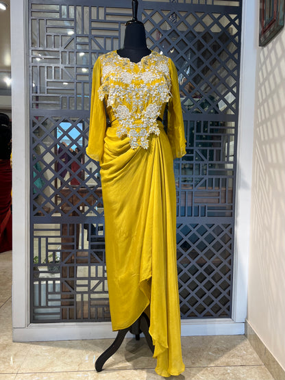 Lemon Hand Work Indo Western