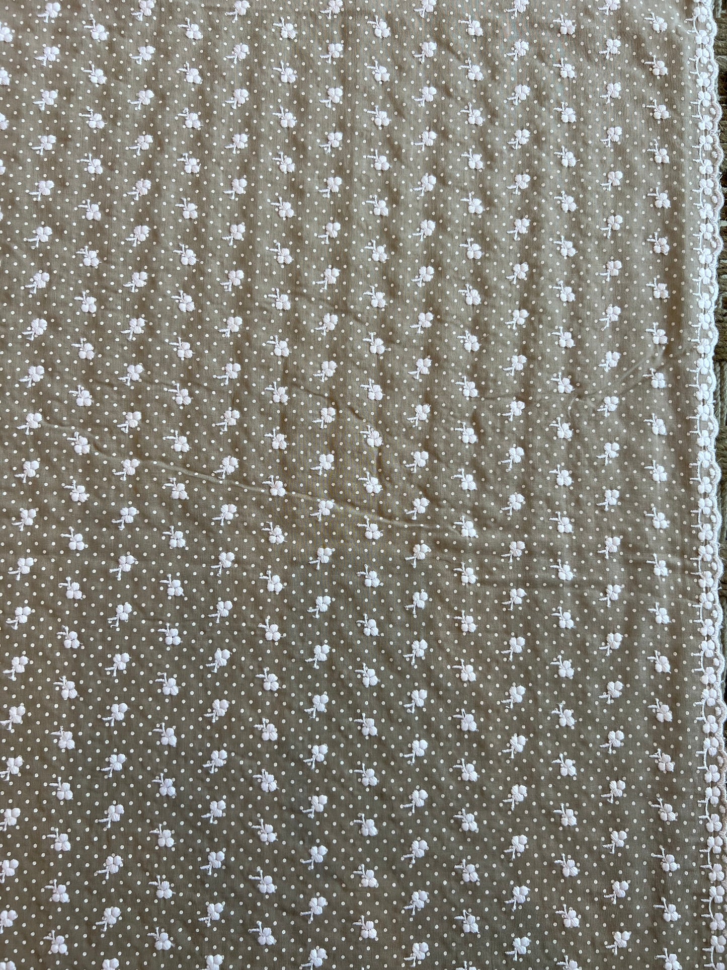 Faune Embroidered Buti Cotton Fabric