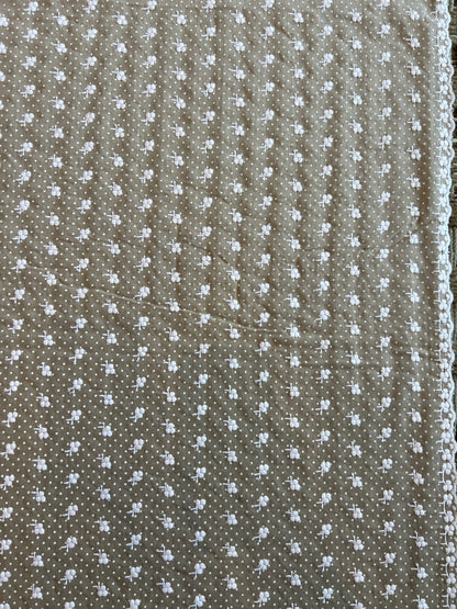 Faune Embroidered Buti Cotton Fabric