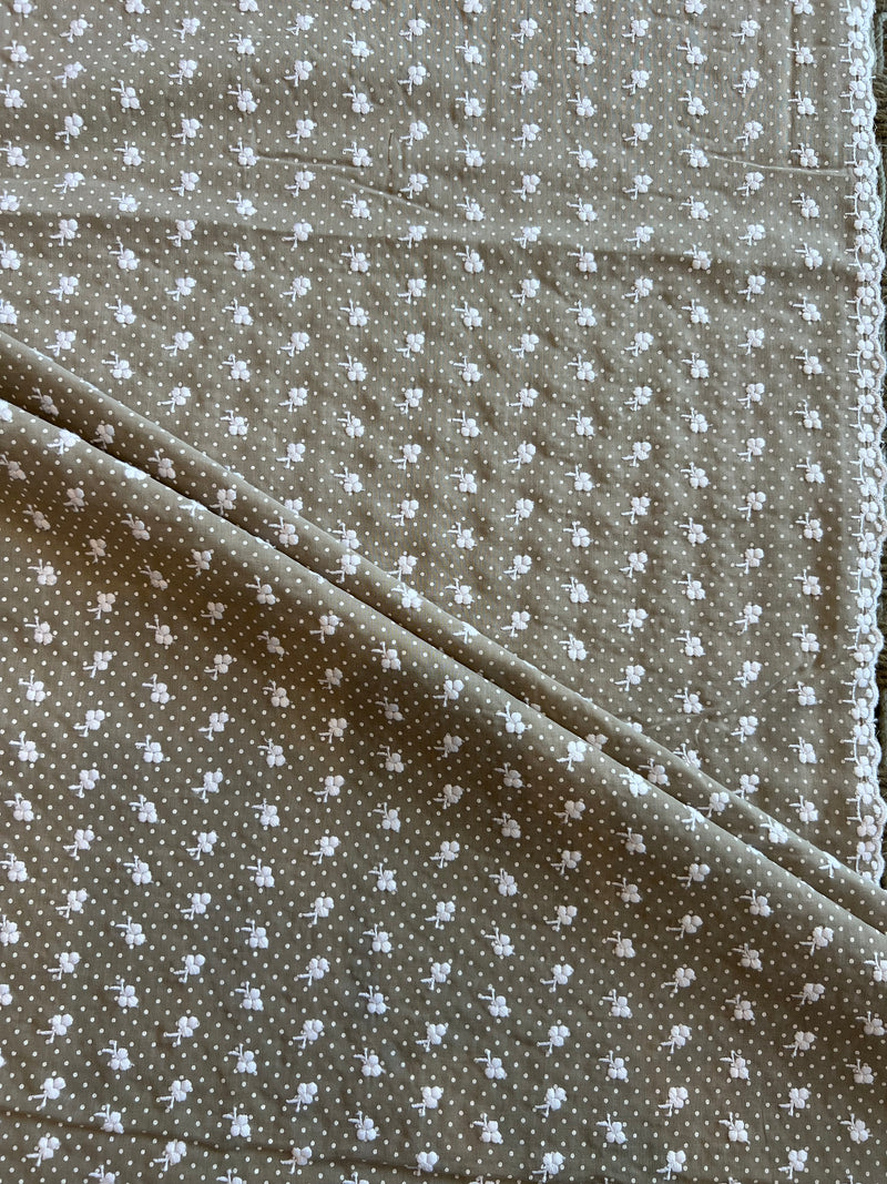Faune Embroidered Buti Cotton Fabric