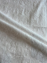 White 2 by 2 Rubia Embroidered Fabric