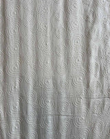 Cream Embroidered Cotton Fabric