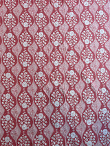 Peach Cotton Printed Fabric