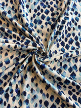 Blue Abstract Print Cotton Fabric