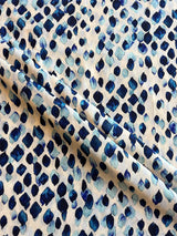 Blue Abstract Print Cotton Fabric