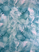 Blue Marble Print Cotton Fabric