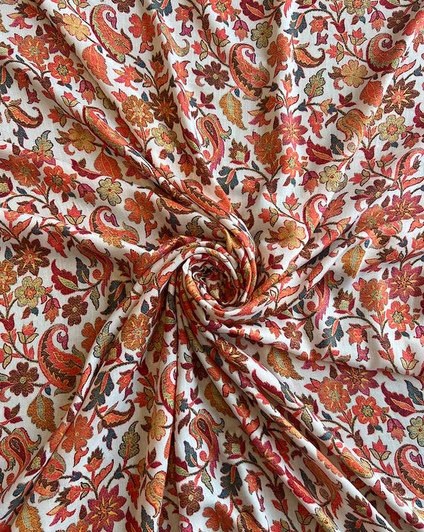 Mughal Jaal Printed Glace Cotton Fabric