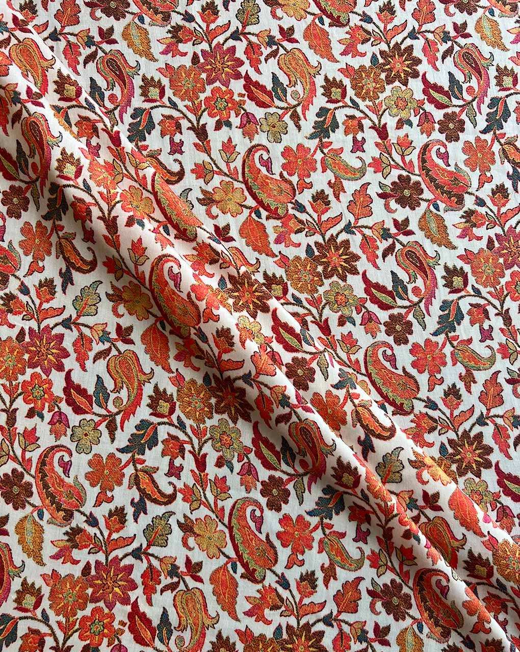 Mughal Jaal Printed Glace Cotton Fabric