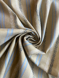 Mint Green Geometrical Weaved Cotton Fabric