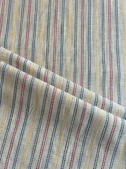 Multi Colour Stripes Weaved Cotton Fabric