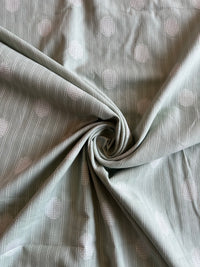 Pista Green Self Weaved Mulmul Fabric