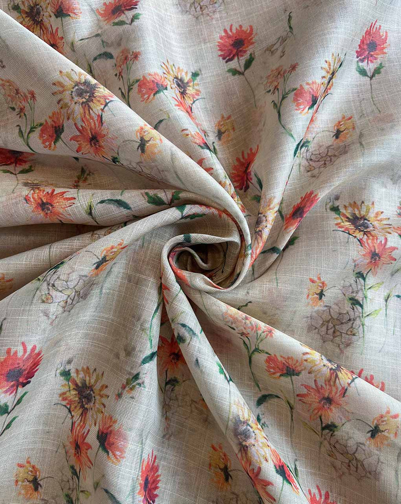 Floral Printed Tissue Fabric