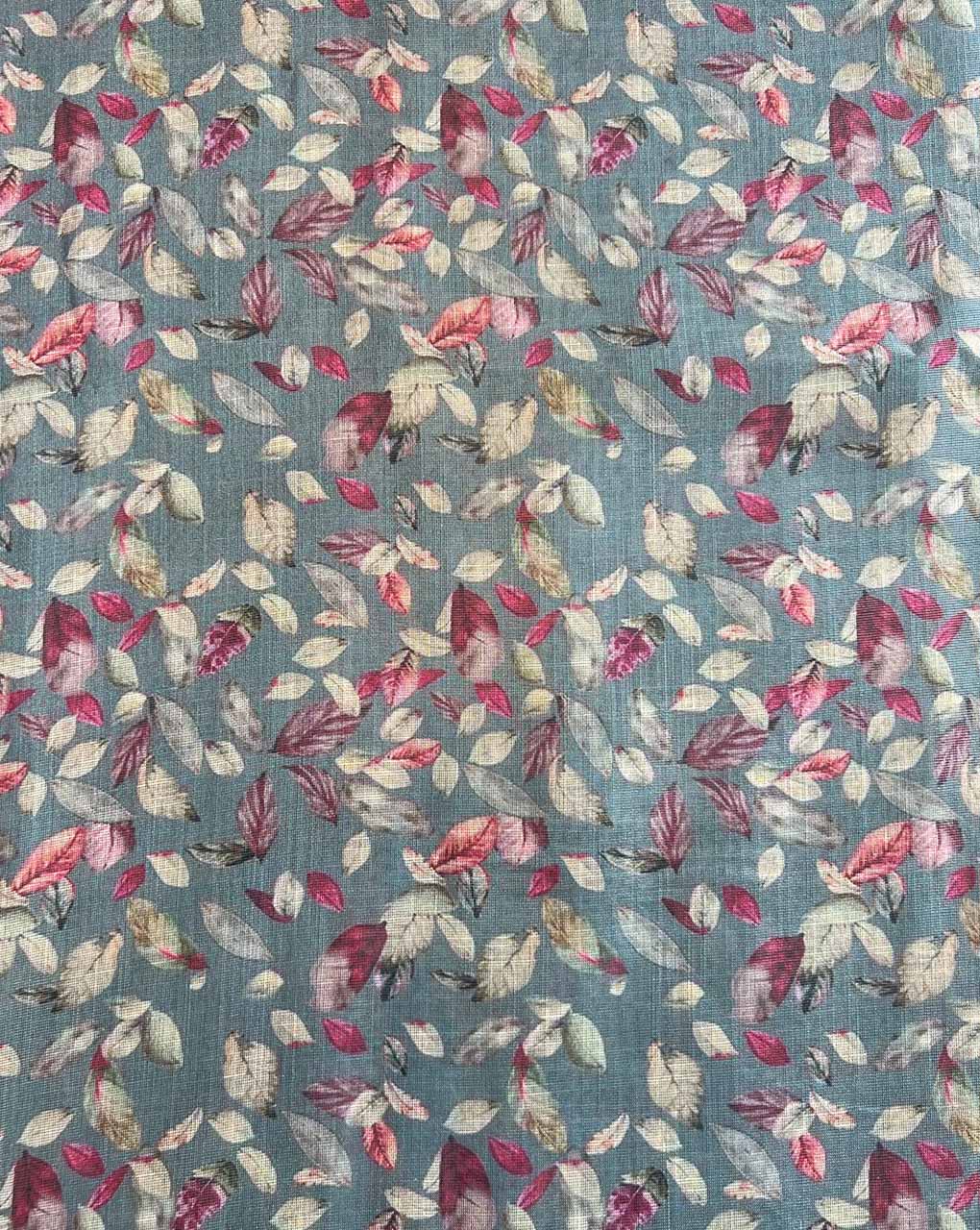 Leaf Printed Tissue Fabric