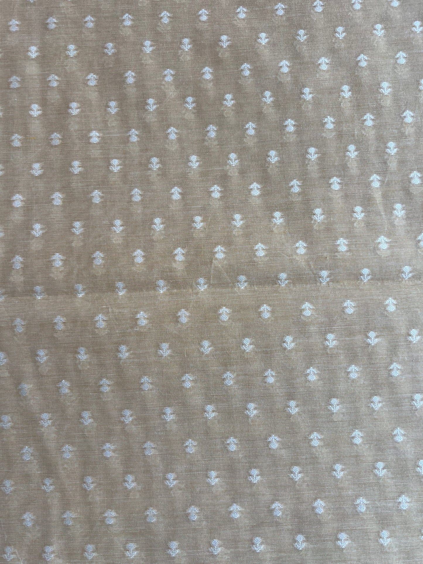 Lemon Small Weaved Buti Chanderi Fabric