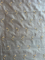 Grey Chanderi Embroidered Fabric