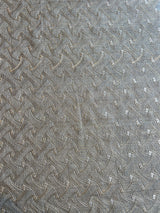 Grey Tusser Silk Embroidered Fabric