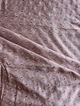 Onion Pink Soft Silk Embroidered Fabric
