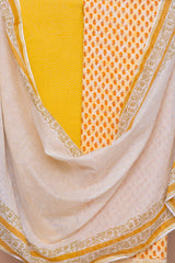 Lemon Block Printed Cotton Suit