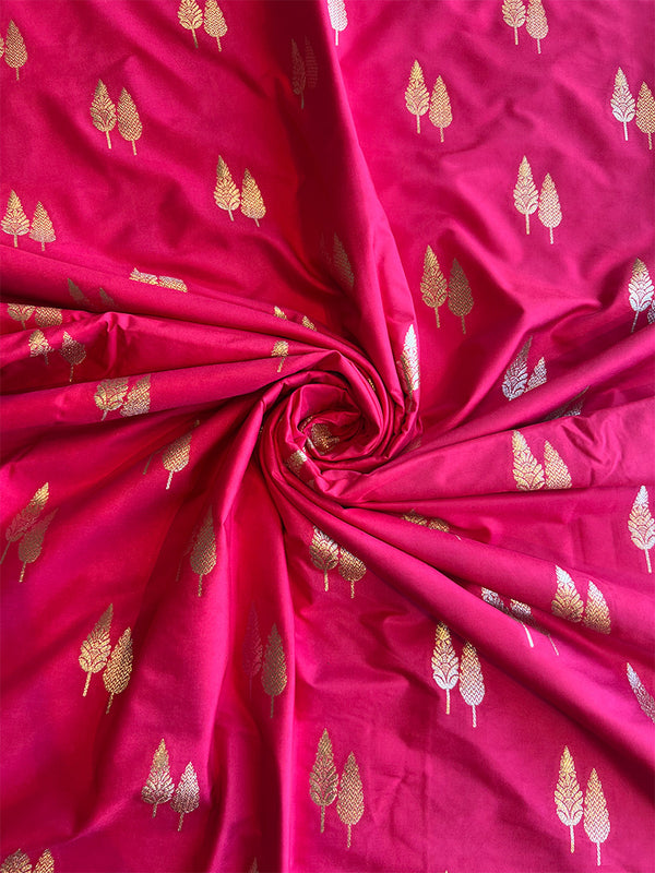 Rani Pink Weaved Silk Fabric