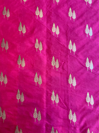 Rani Pink Weaved Silk Fabric