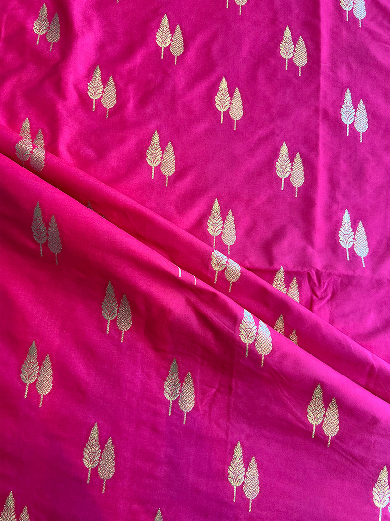 Rani Pink Weaved Silk Fabric