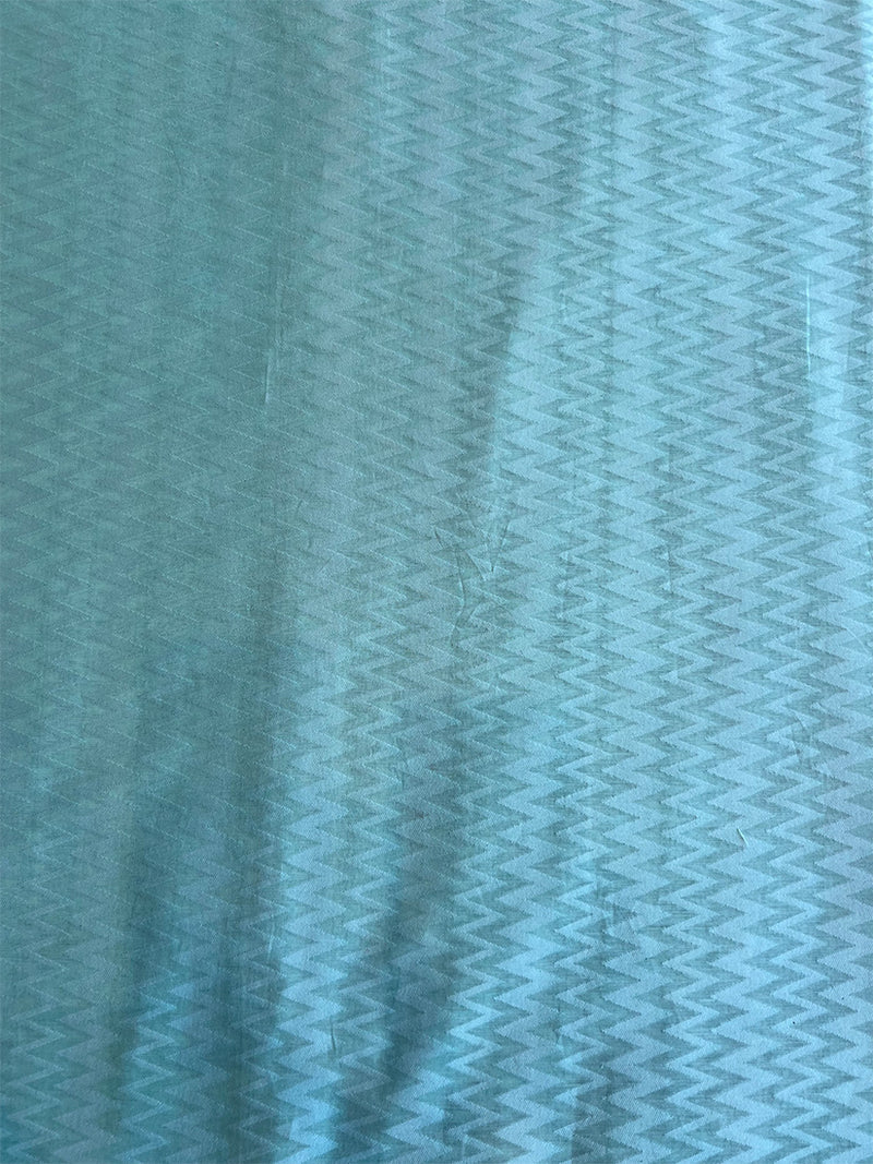 Aqua Colour Cotton Silk Weaved Fabric