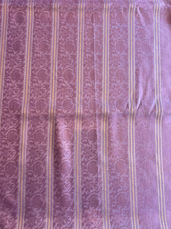 Mauve Self Weaved Silk Fabric