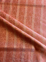 Peach Self Weaved Silk Fabric