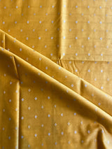 Yellow Colour Self Weaved Maheshwari Silk Fabric