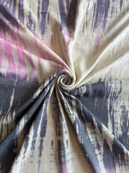 Modal Linen Hand Tie and Dye Printed Fabric