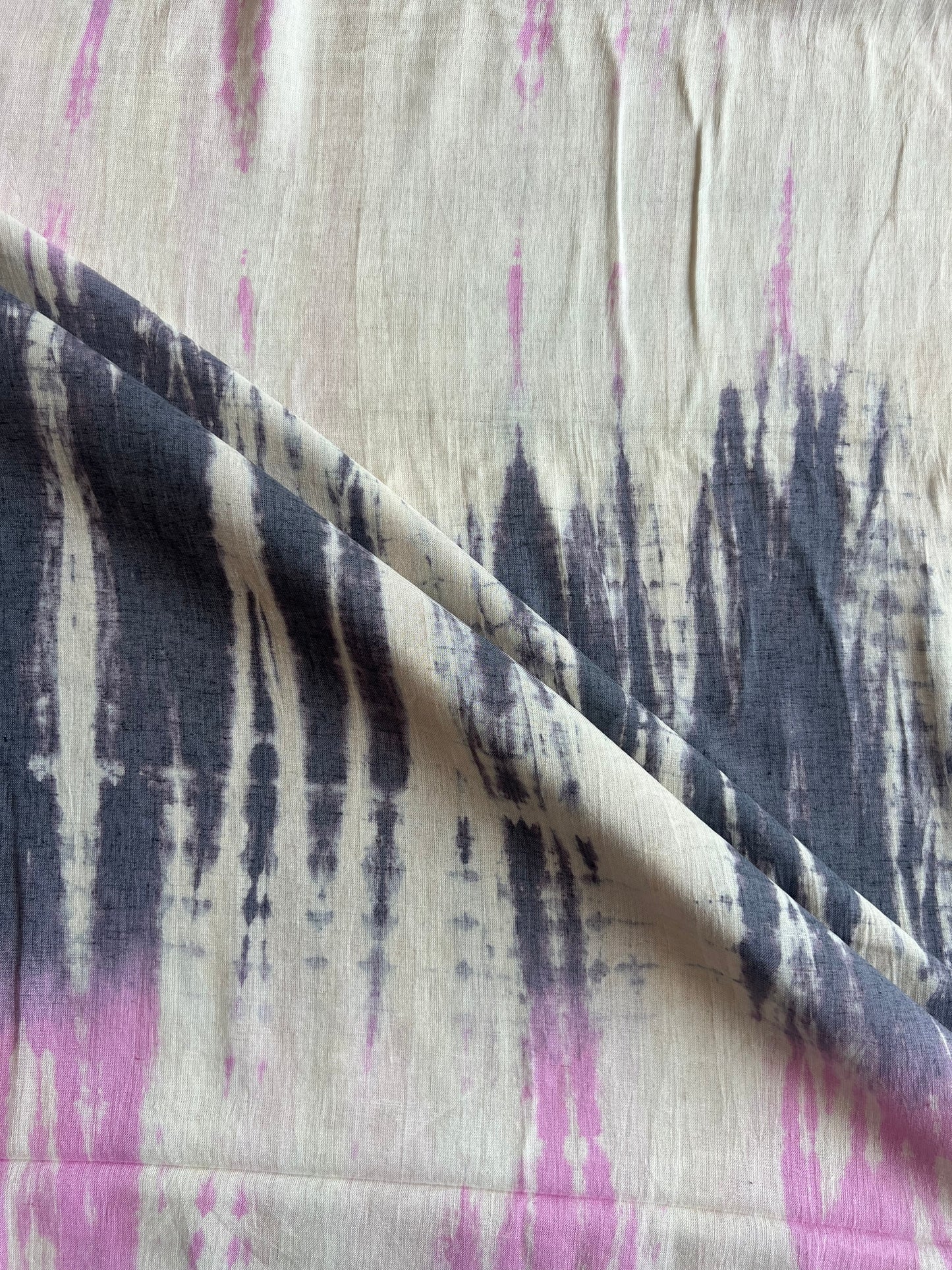 Modal Linen Hand Tie and Dye Printed Fabric
