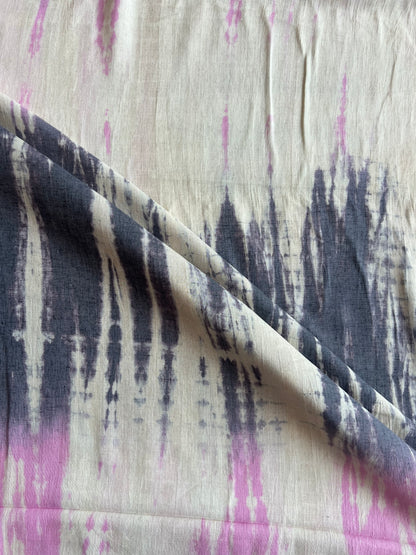 Modal Linen Hand Tie and Dye Printed Fabric