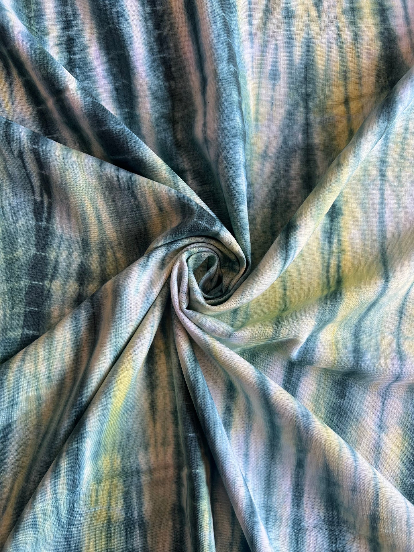Modal Linen Hand Tie and Dye Printed Fabric