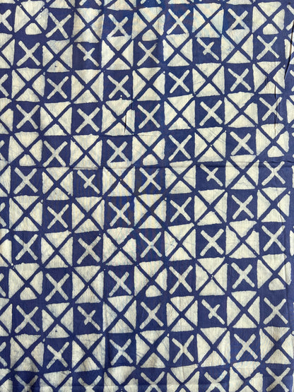 Lavander Geometrical Batik Printed Cotton Fabric