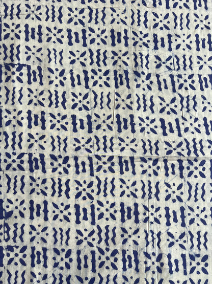 Lavander Geometrical Batik Printed Cotton Fabric