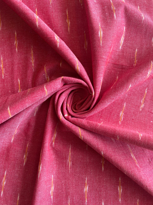 Geometric Woven Washed Ikat Cotton Fabric
