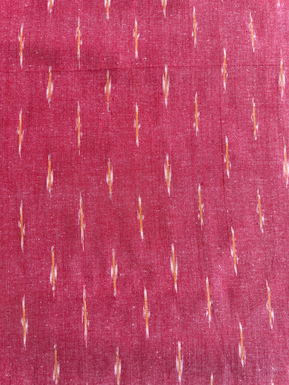 Geometric Woven Washed Ikat Cotton Fabric
