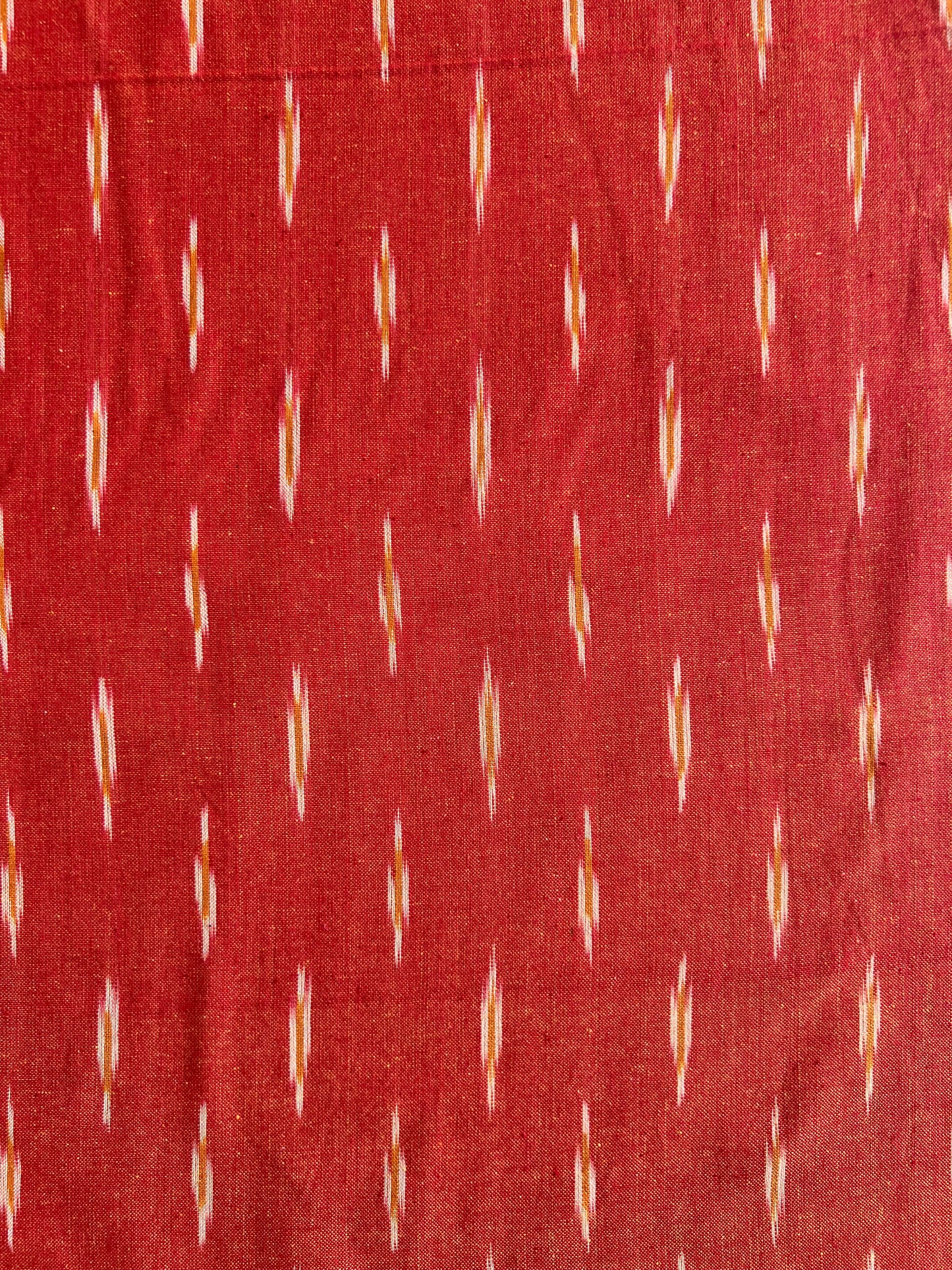 Geometric Woven Washed Ikat Cotton Fabric