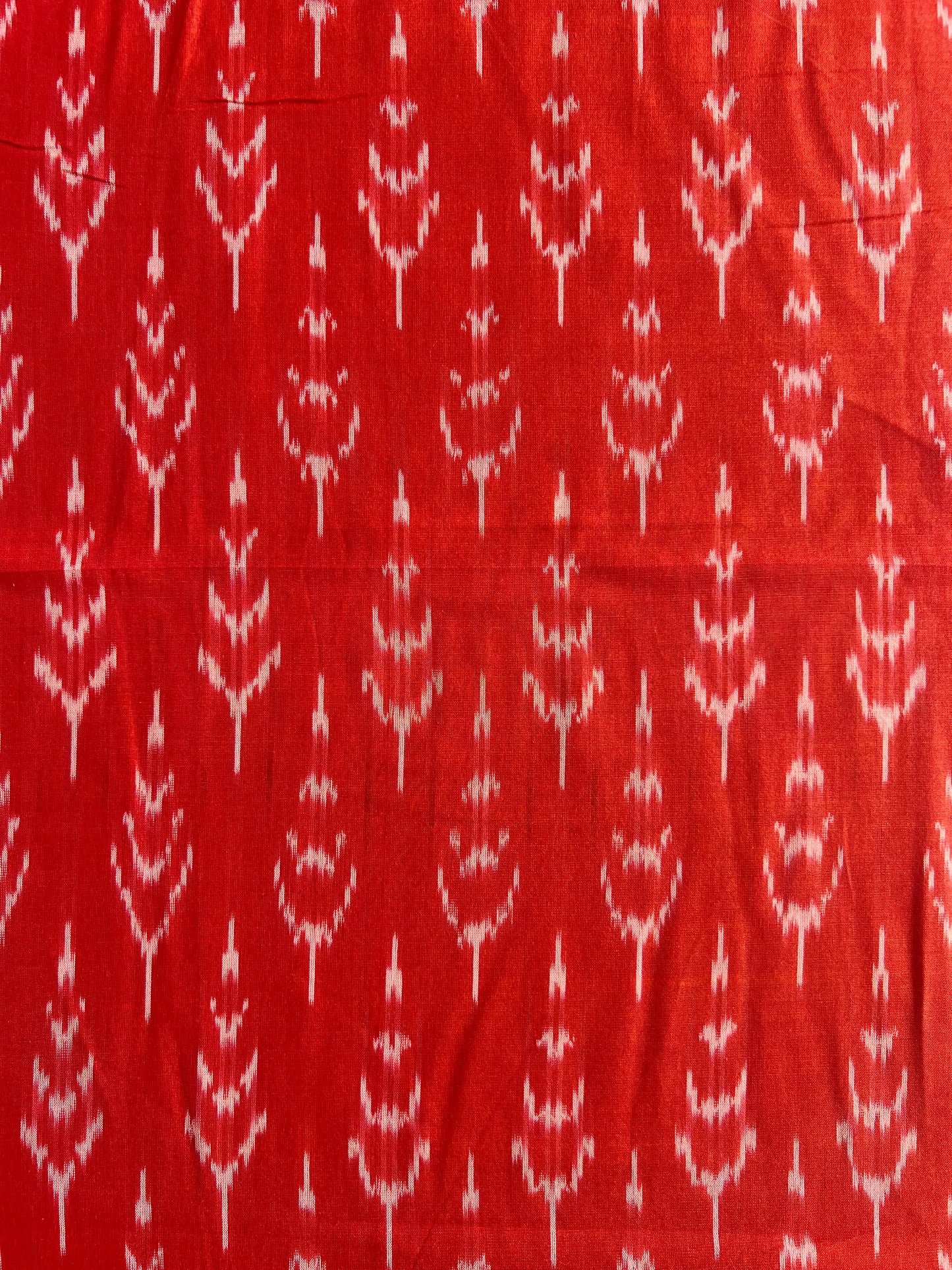 Silk Woven Washed Ikat Cotton Fabric