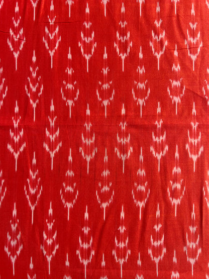 Silk Woven Washed Ikat Cotton Fabric