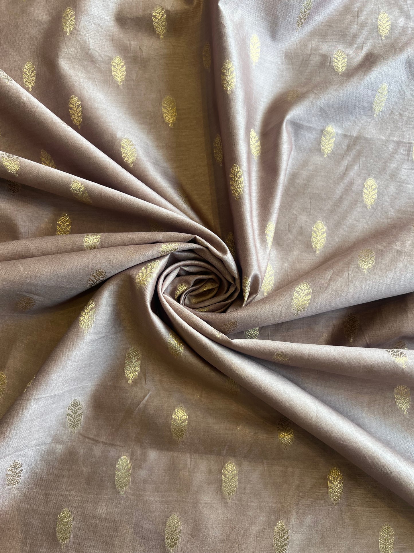 Mouse Weaved Buti Maheshwari Silk Fabric