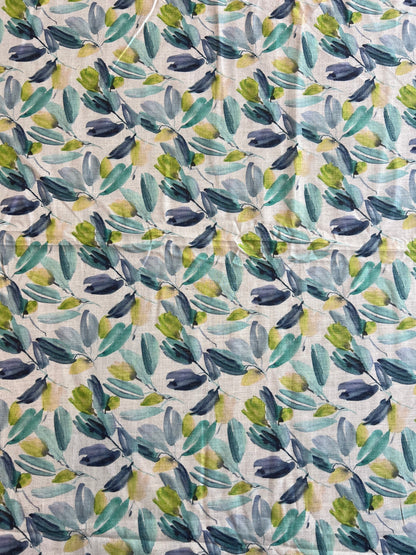 Abstract Printed Cotton Linen Fabric